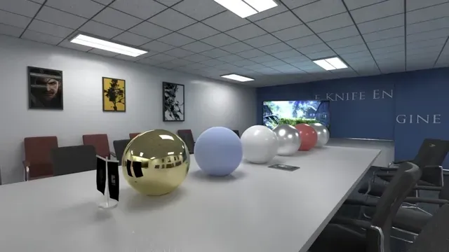 会议室场景的实时路径追踪结果