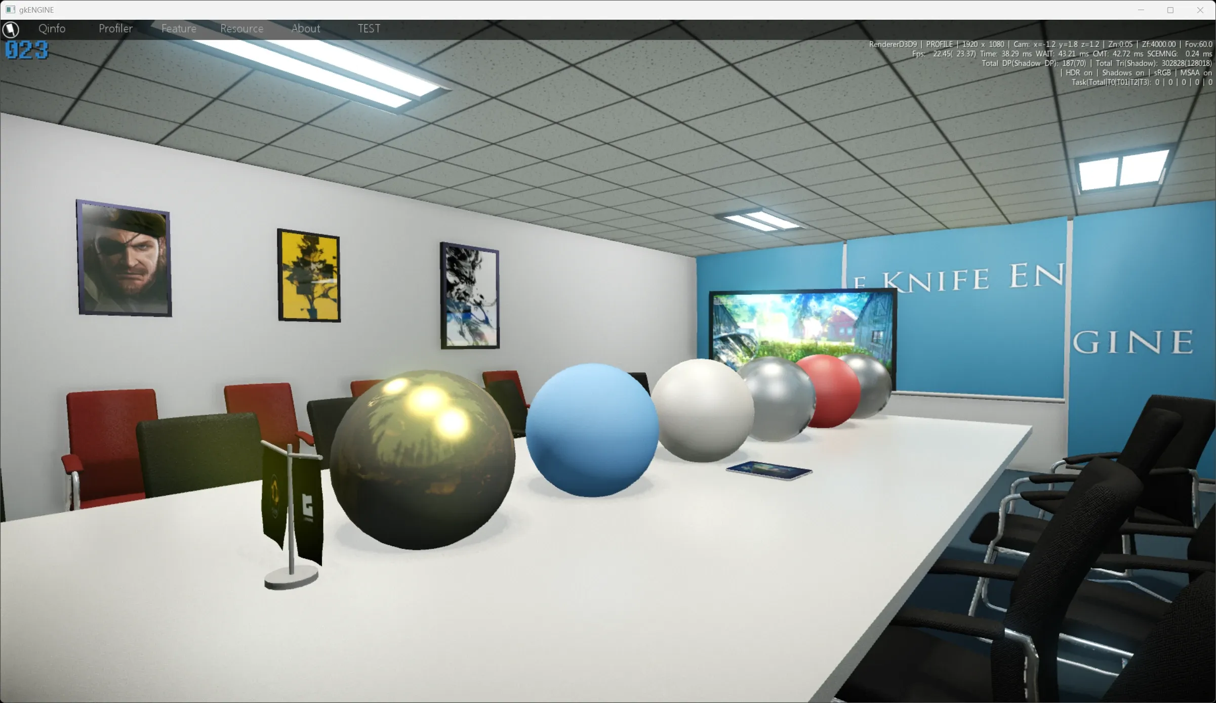 gkEngine:D3D9 延迟光照,2013 年前后的 conf_room。