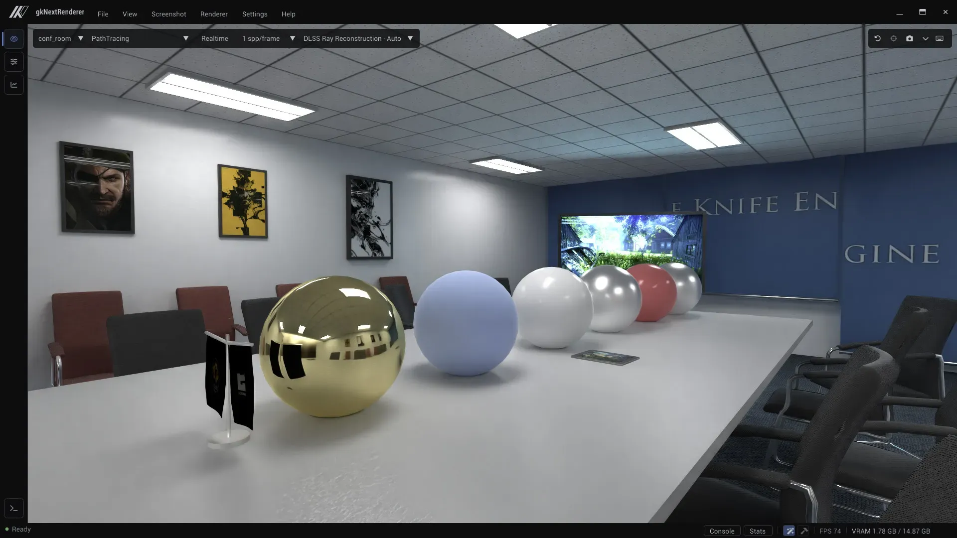 gkNextEngine:同一个 conf_room、同一个机位,实时路径追踪。